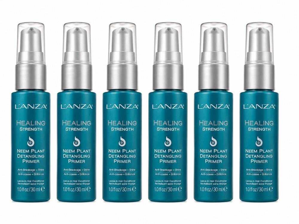 6 L’ANZA Healing Strength Neem Plant Detangling Primer 1 fl oz 30ml Travel Size